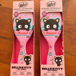 2 Wet Brush Original Detangler limited edition Hello Kitty Chococat Brushes NWT